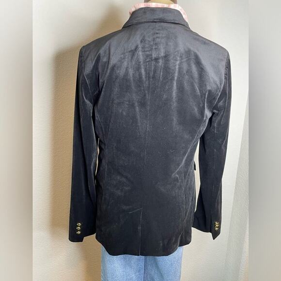 Adrienne Vittadini Black Velvet Blazer Jacket M - Picture 6 of 11